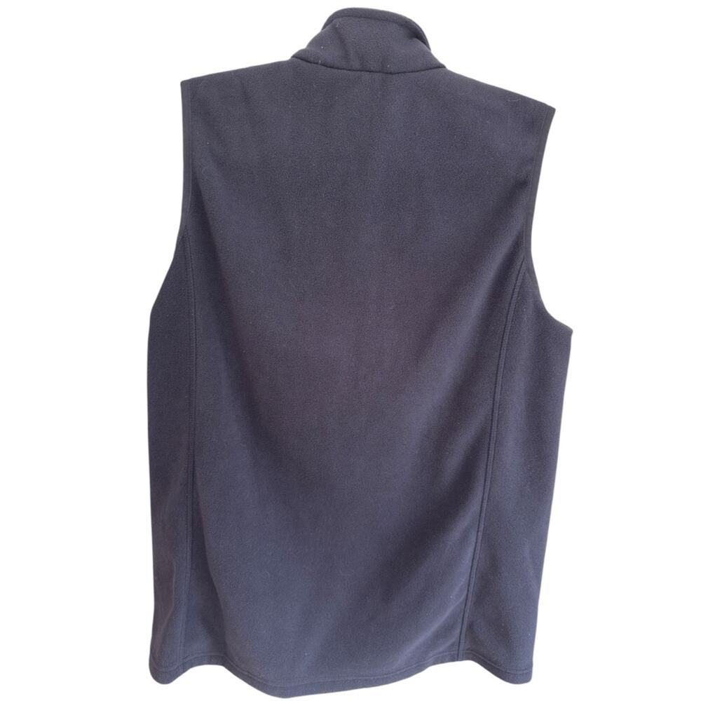 Lands’ End Navy Fleece Vest Golf Travel Layer Zip Pockets Women’s M - Picture 4 of 6